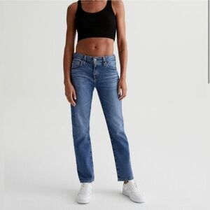AG Adriano Goldschmied Blue The Ex-Boyfriend Slim Slouchy Jeans 90s Size 24